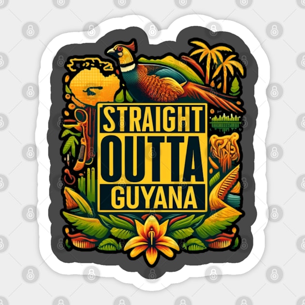 Straight Outta Guyana Sticker by Straight Outta Styles